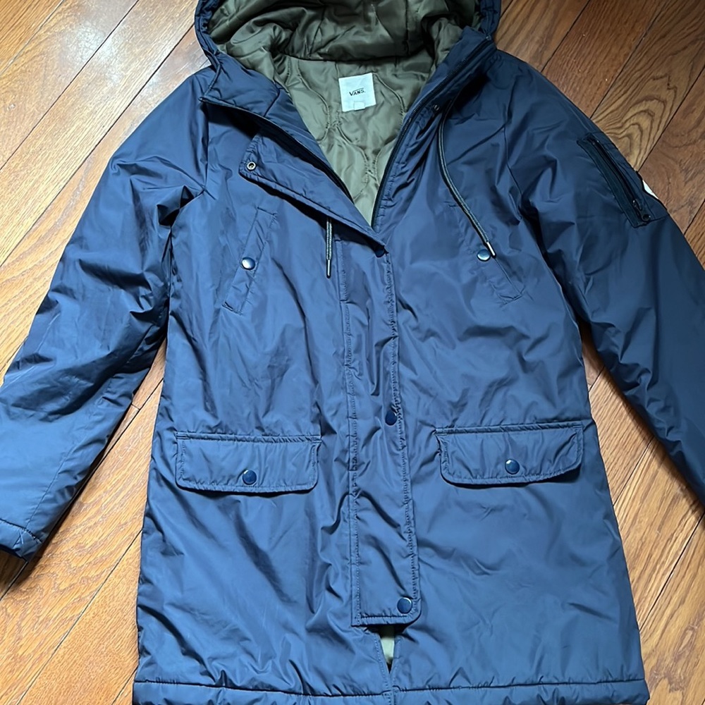 Vans navy blue lightweight jacket size small